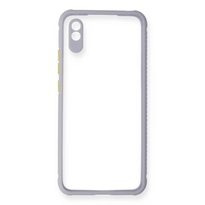 Newface Xiaomi Redmi 9A Kılıf Miami Şeffaf Silikon - Lila