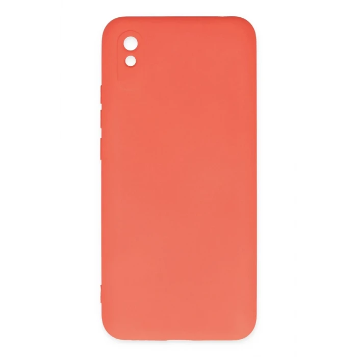 Newface Xiaomi Redmi 9A Kılıf Nano içi Kadife Silikon - Turuncu