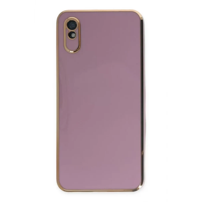 Newface Xiaomi Redmi 9A Kılıf Volet Silikon - Mor