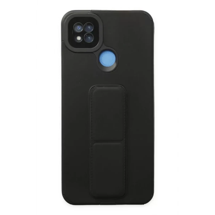Newface Xiaomi Redmi 9C Kılıf Mega Standlı Silikon - Siyah