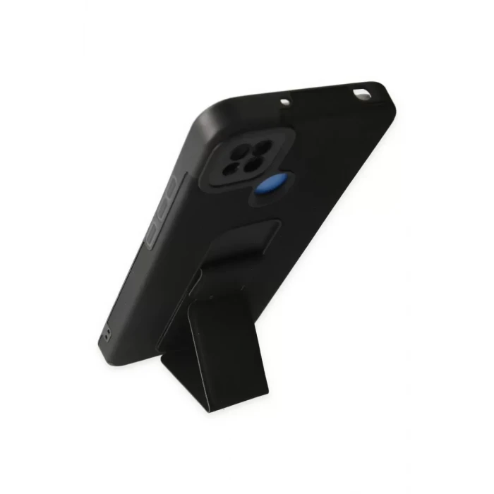 Newface Xiaomi Redmi 9C Kılıf Mega Standlı Silikon - Siyah