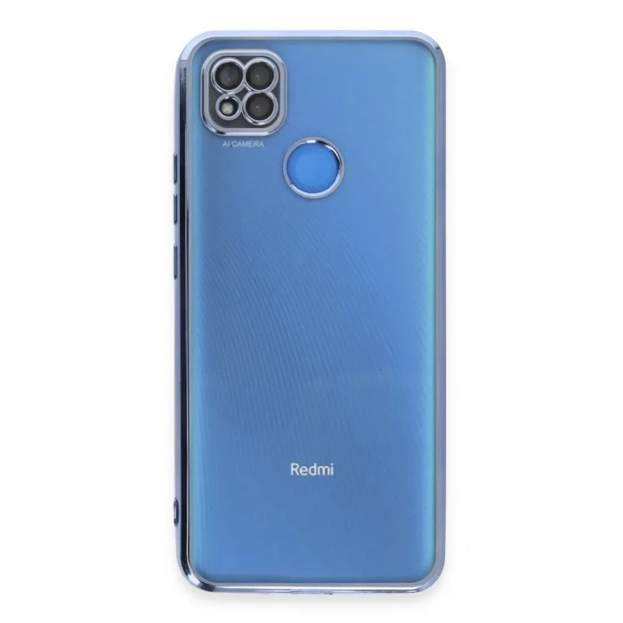 Newface Xiaomi Redmi 9C Kılıf Razer Lensli Silikon - Açık Mavi