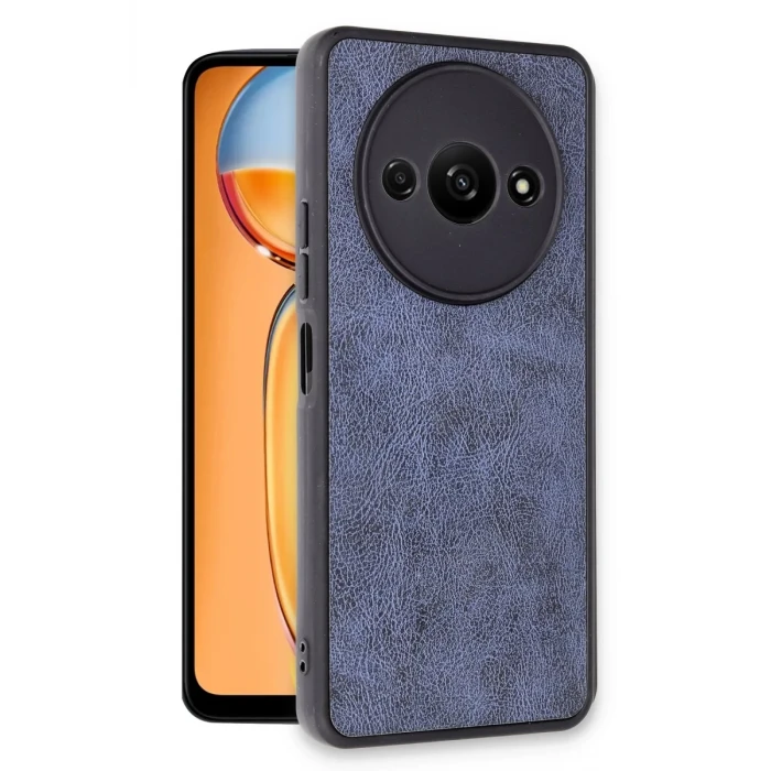 Newface Xiaomi Redmi A3 4G Kılıf Aras Deri Kapak - Lacivert