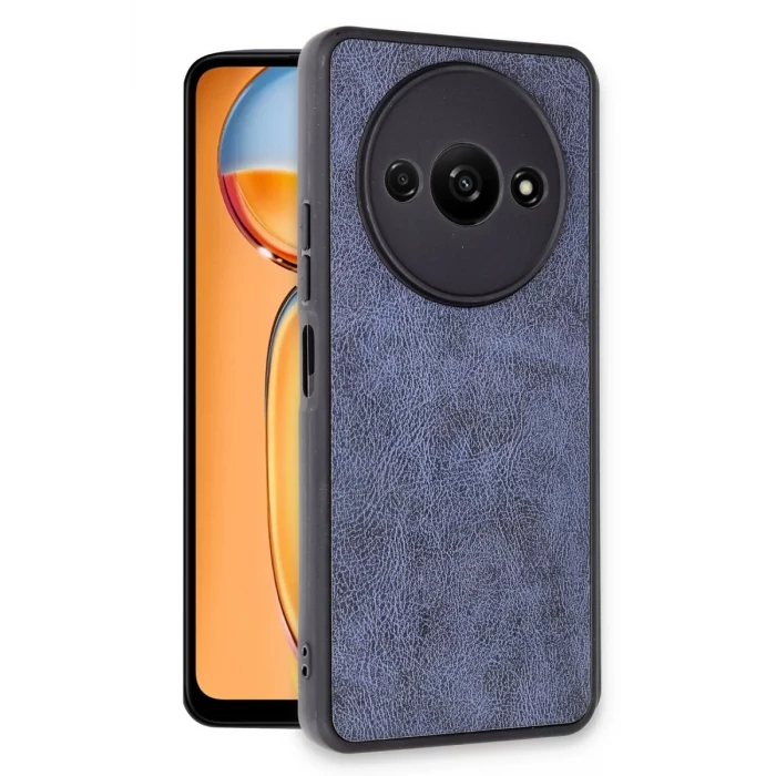 Newface Xiaomi Redmi A3 4G Kılıf Aras Deri Kapak - Lacivert