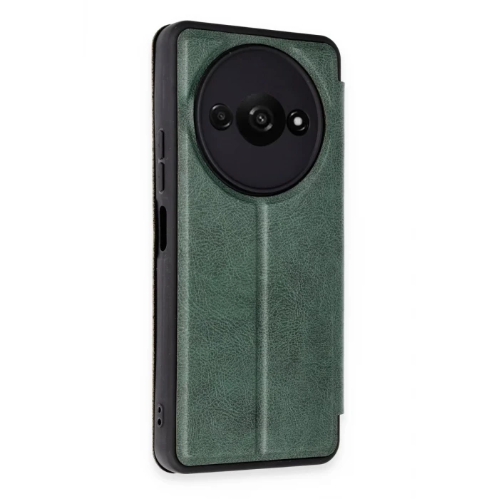Newface Xiaomi Redmi A3 4G Kılıf Flip Cover - Koyu Yeşil