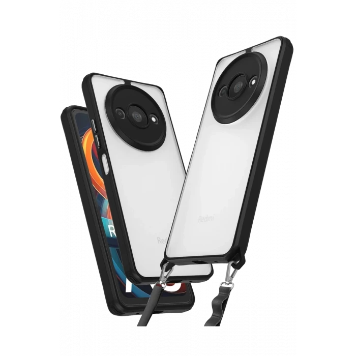 Newface Xiaomi Redmi A3 4G Kılıf Penta Silikon Kılıf - Siyah