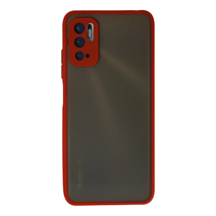 Newface Xiaomi Redmi Note 10 5G Kılıf Montreal Silikon Kapak - Kırmızı