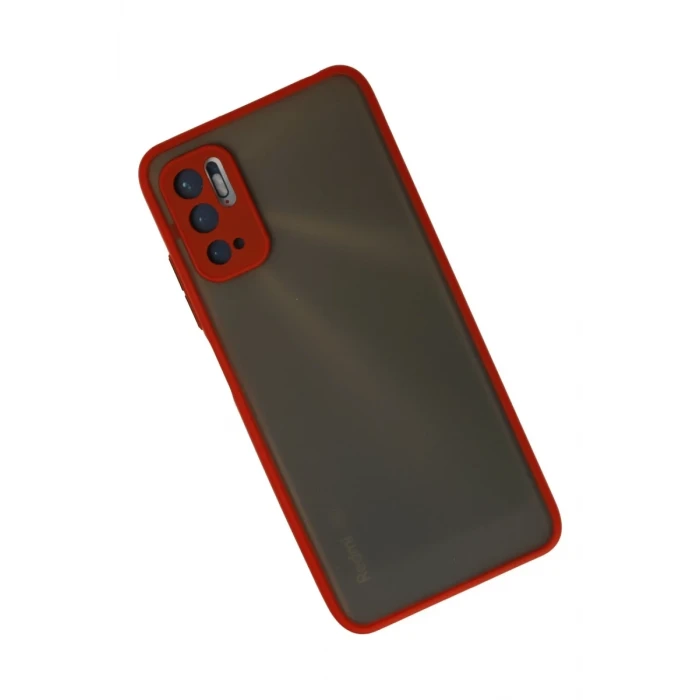 Newface Xiaomi Redmi Note 10 5G Kılıf Montreal Silikon Kapak - Kırmızı