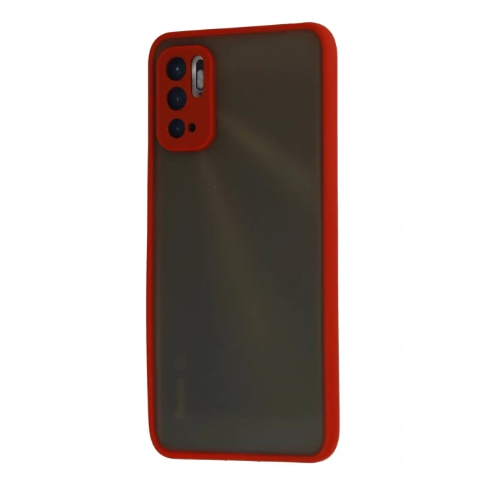 Newface Xiaomi Redmi Note 10 5G Kılıf Montreal Silikon Kapak - Kırmızı
