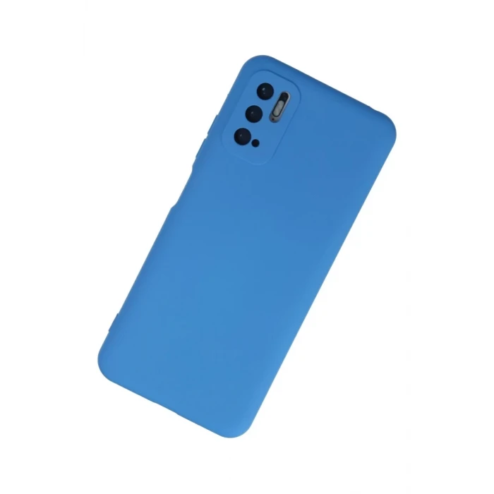 Newface Xiaomi Redmi Note 10 5G Kılıf Nano içi Kadife Silikon - Mavi