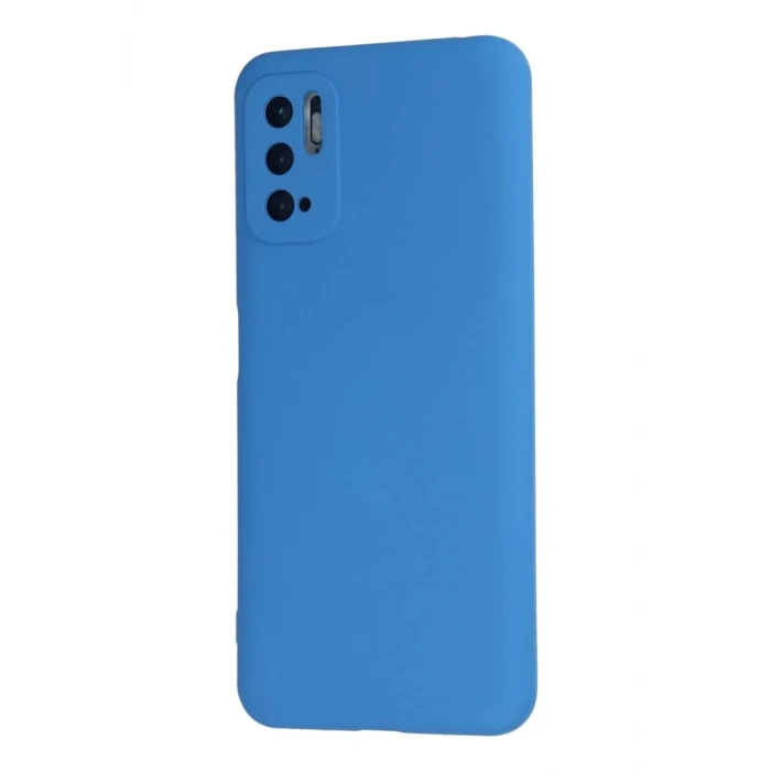 Newface Xiaomi Redmi Note 10 5G Kılıf Nano içi Kadife Silikon - Mavi