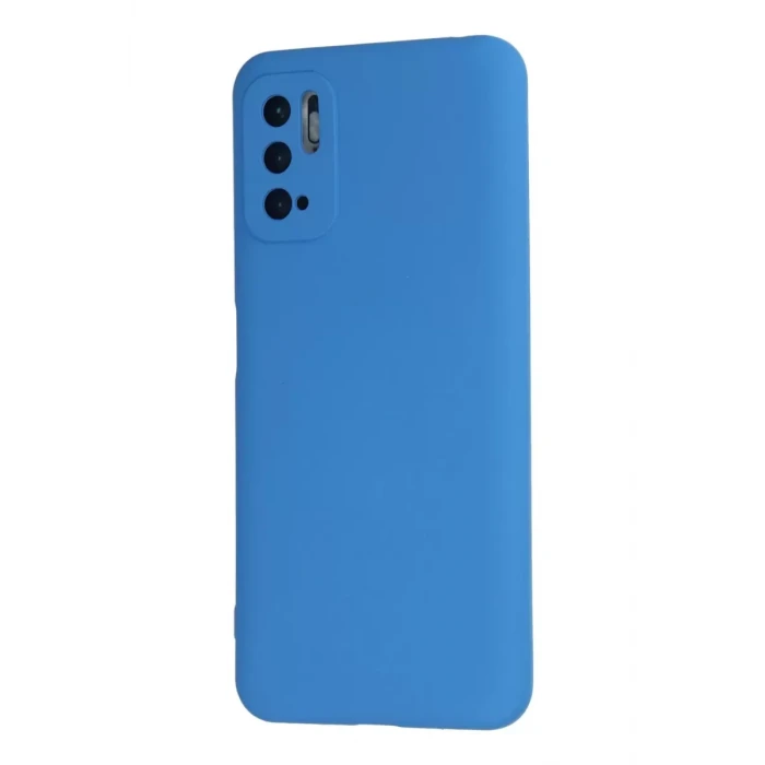 Newface Xiaomi Redmi Note 10 5G Kılıf Nano içi Kadife Silikon - Mavi