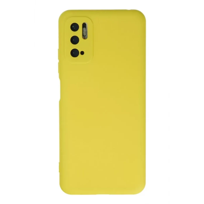 Newface Xiaomi Redmi Note 10 5G Kılıf Nano içi Kadife Silikon - Sarı