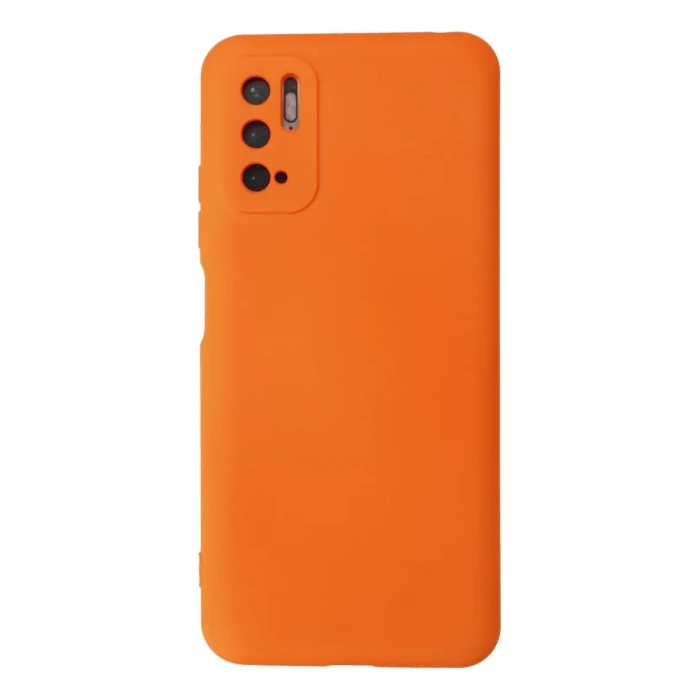 Newface Xiaomi Redmi Note 10 5G Kılıf Nano içi Kadife Silikon - Turuncu