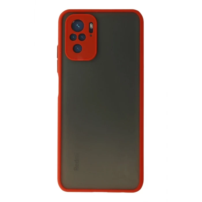Newface Xiaomi Redmi Note 10 Kılıf Montreal Silikon Kapak - Kırmızı