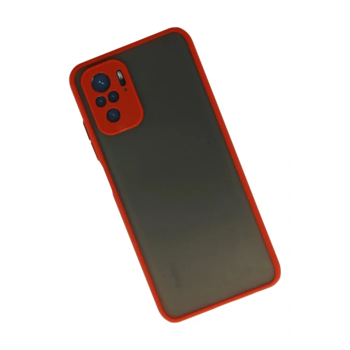 Newface Xiaomi Redmi Note 10 Kılıf Montreal Silikon Kapak - Kırmızı