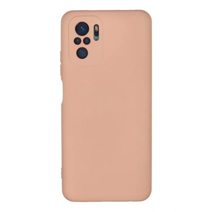 Newface Xiaomi Redmi Note 10 Kılıf Nano içi Kadife Silikon - Pudra