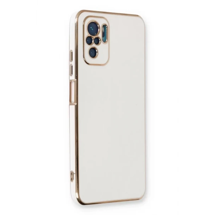 Newface Xiaomi Redmi Note 10 Kılıf Volet Silikon - Beyaz