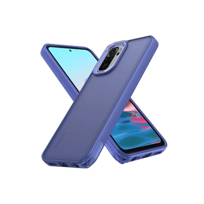 Newface Xiaomi Redmi Note 10 Pro Kılıf Elegant Kapak - Açık Mavi