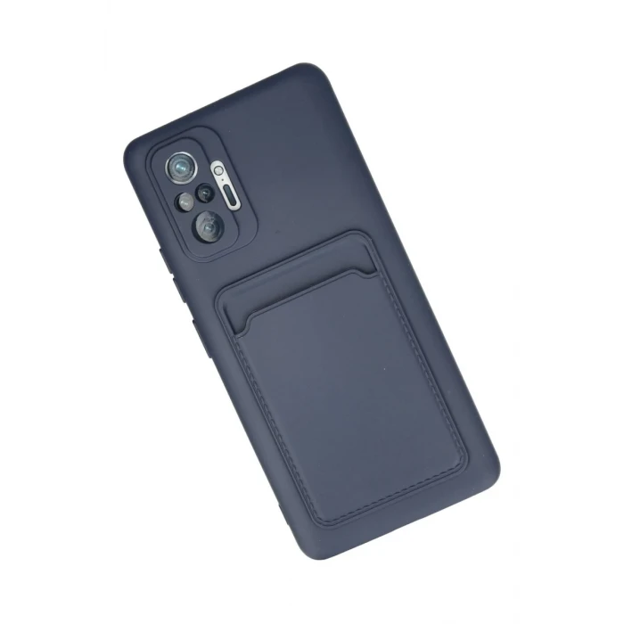 Newface Xiaomi Redmi Note 10 Pro Kılıf Kelvin Kartvizitli Silikon - Lacivert