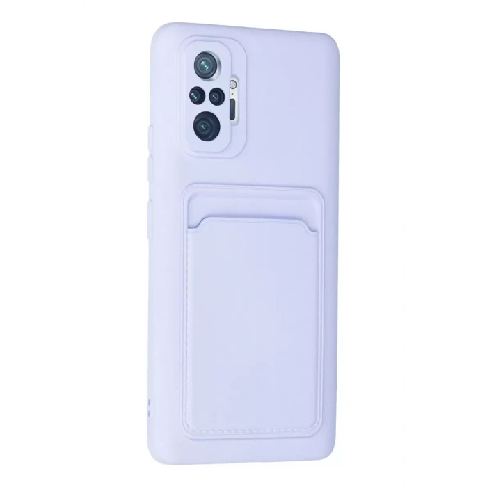 Newface Xiaomi Redmi Note 10 Pro Kılıf Kelvin Kartvizitli Silikon - Lila