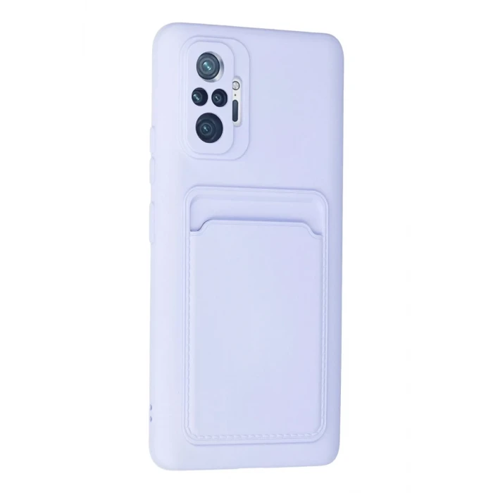 Newface Xiaomi Redmi Note 10 Pro Kılıf Kelvin Kartvizitli Silikon - Lila