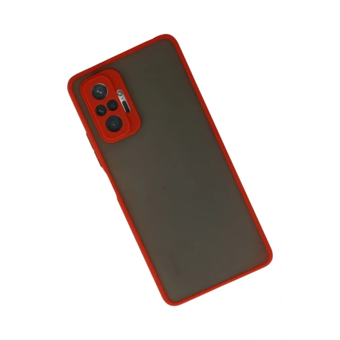 Newface Xiaomi Redmi Note 10 Pro Kılıf Montreal Silikon Kapak - Kırmızı