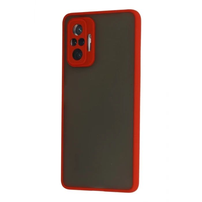 Newface Xiaomi Redmi Note 10 Pro Kılıf Montreal Silikon Kapak - Kırmızı
