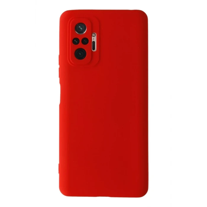 Newface Xiaomi Redmi Note 10 Pro Kılıf Nano içi Kadife Silikon - Kırmızı