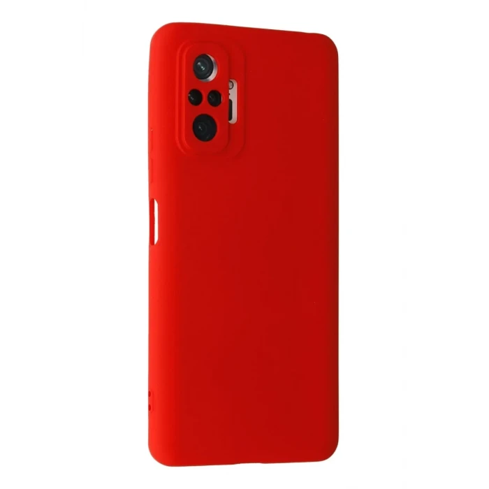 Newface Xiaomi Redmi Note 10 Pro Kılıf Nano içi Kadife Silikon - Kırmızı