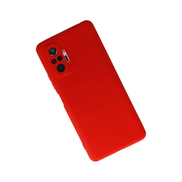 Newface Xiaomi Redmi Note 10 Pro Kılıf Nano içi Kadife Silikon - Kırmızı