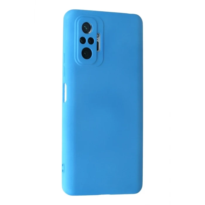 Newface Xiaomi Redmi Note 10 Pro Kılıf Nano içi Kadife Silikon - Mavi