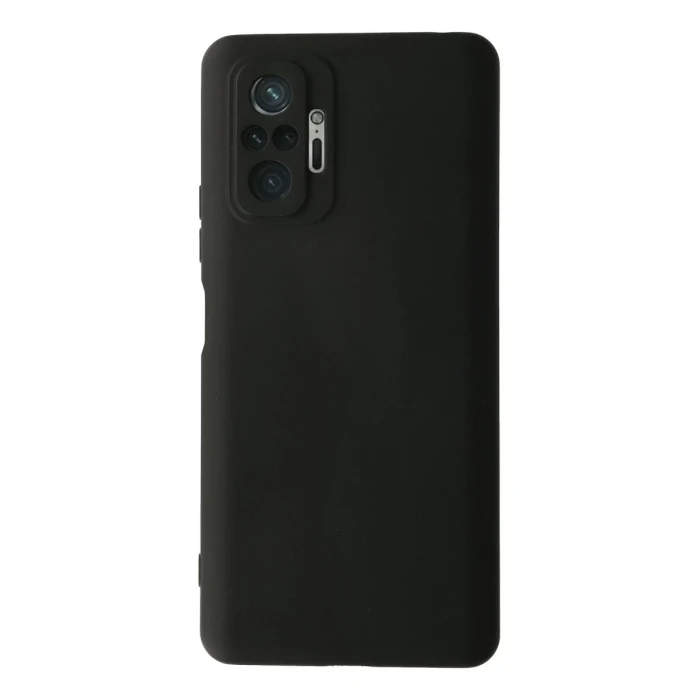 Newface Xiaomi Redmi Note 10 Pro Kılıf Nano içi Kadife Silikon - Siyah