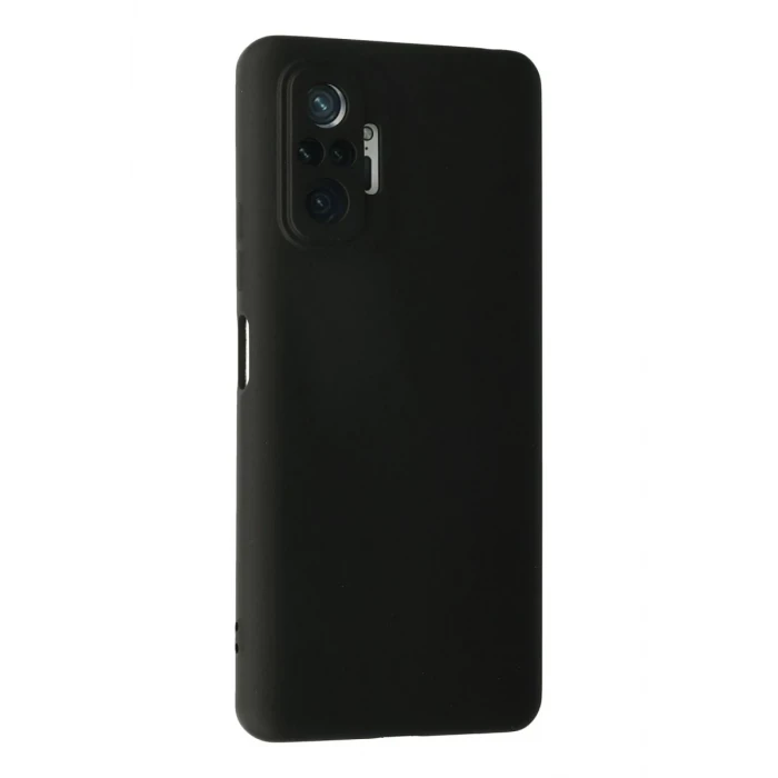 Newface Xiaomi Redmi Note 10 Pro Kılıf Nano içi Kadife Silikon - Siyah