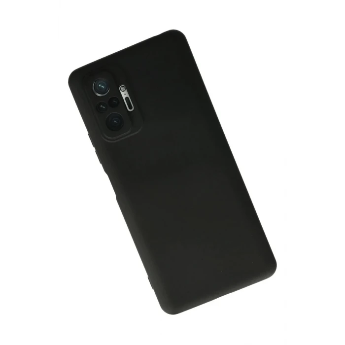 Newface Xiaomi Redmi Note 10 Pro Kılıf Nano içi Kadife Silikon - Siyah