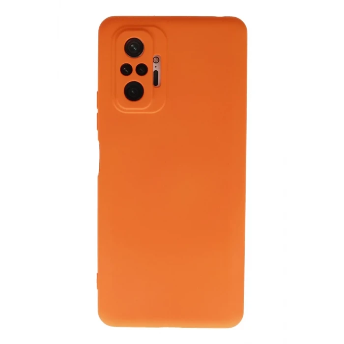 Newface Xiaomi Redmi Note 10 Pro Kılıf Nano içi Kadife Silikon - Turuncu