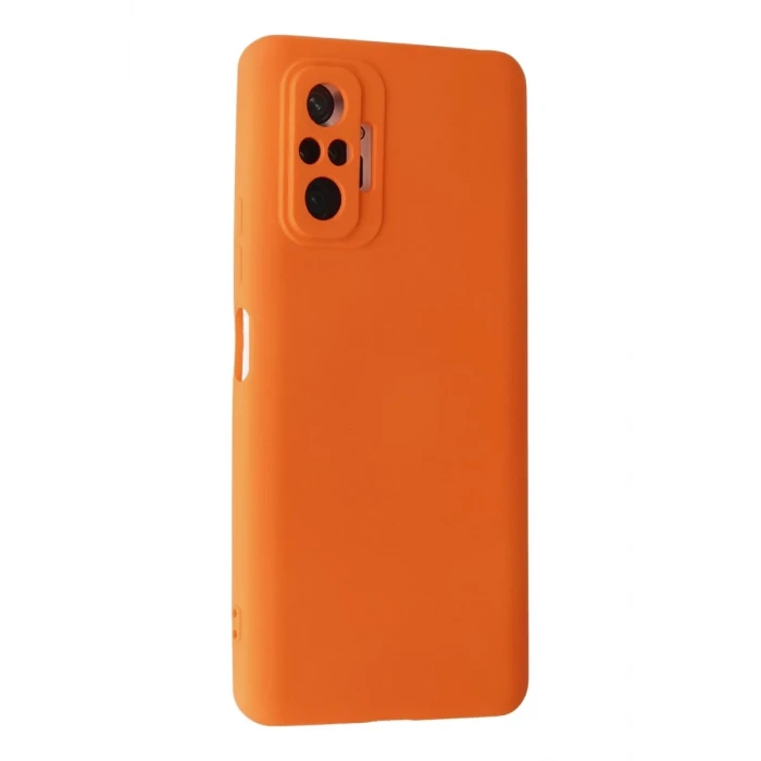 Newface Xiaomi Redmi Note 10 Pro Kılıf Nano içi Kadife Silikon - Turuncu