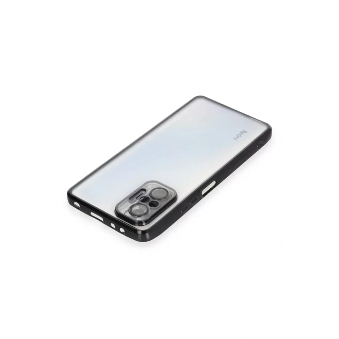 Newface Xiaomi Redmi Note 10 Pro Kılıf Razer Lensli Silikon - Siyah