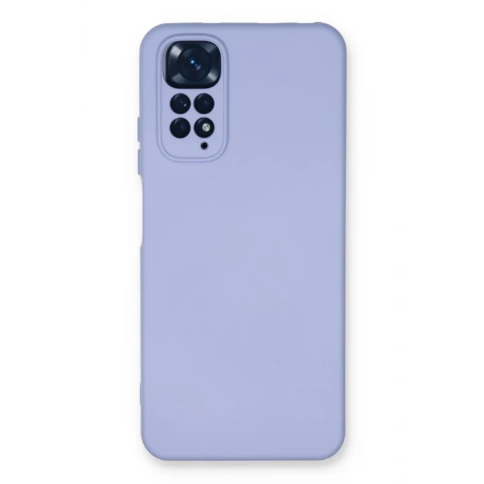 Newface Xiaomi Redmi Note 11 Kılıf Nano içi Kadife Silikon - Lila