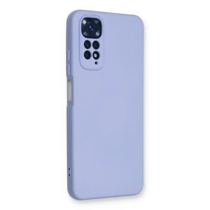 Newface Xiaomi Redmi Note 11 Kılıf Nano içi Kadife Silikon - Lila