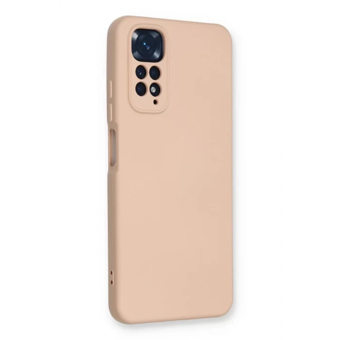 Newface Xiaomi Redmi Note 11 Kılıf Nano içi Kadife Silikon - Pudra