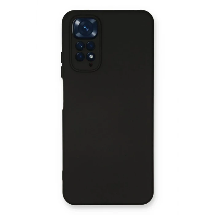 Newface Xiaomi Redmi Note 11 Kılıf Nano içi Kadife Silikon - Siyah
