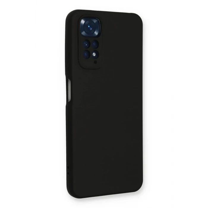 Newface Xiaomi Redmi Note 11 Kılıf Nano içi Kadife Silikon - Siyah