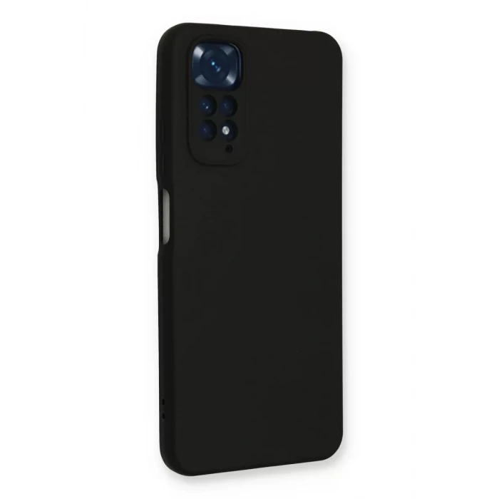 Newface Xiaomi Redmi Note 11 Kılıf Nano içi Kadife Silikon - Siyah