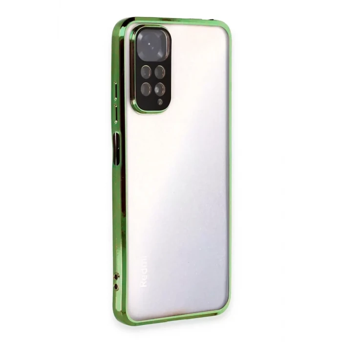 Newface Xiaomi Redmi Note 11 Kılıf Razer Lensli Silikon - Yeşil