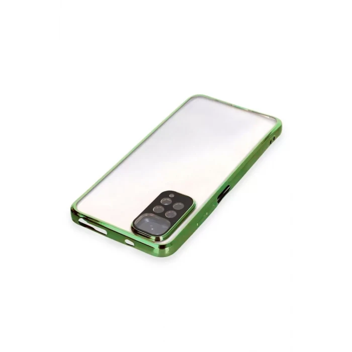 Newface Xiaomi Redmi Note 11 Kılıf Razer Lensli Silikon - Yeşil