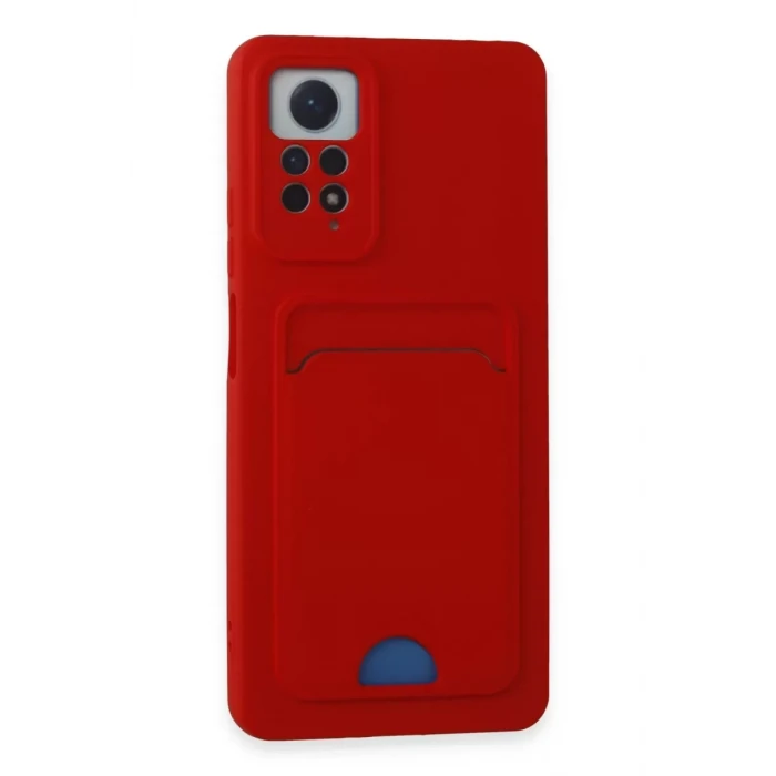 Newface Xiaomi Redmi Note 11 Pro Kılıf Kelvin Kartvizitli Silikon - Kırmızı