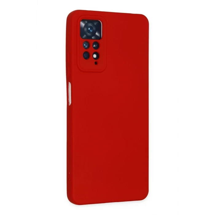 Newface Xiaomi Redmi Note 11 Pro Kılıf Nano içi Kadife Silikon - Kırmızı
