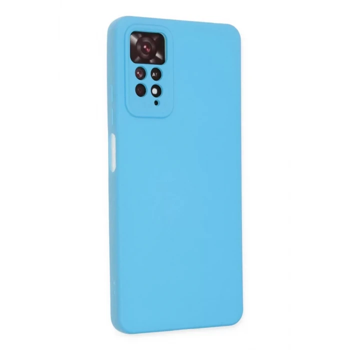 Newface Xiaomi Redmi Note 11 Pro Kılıf Nano içi Kadife Silikon - Mavi