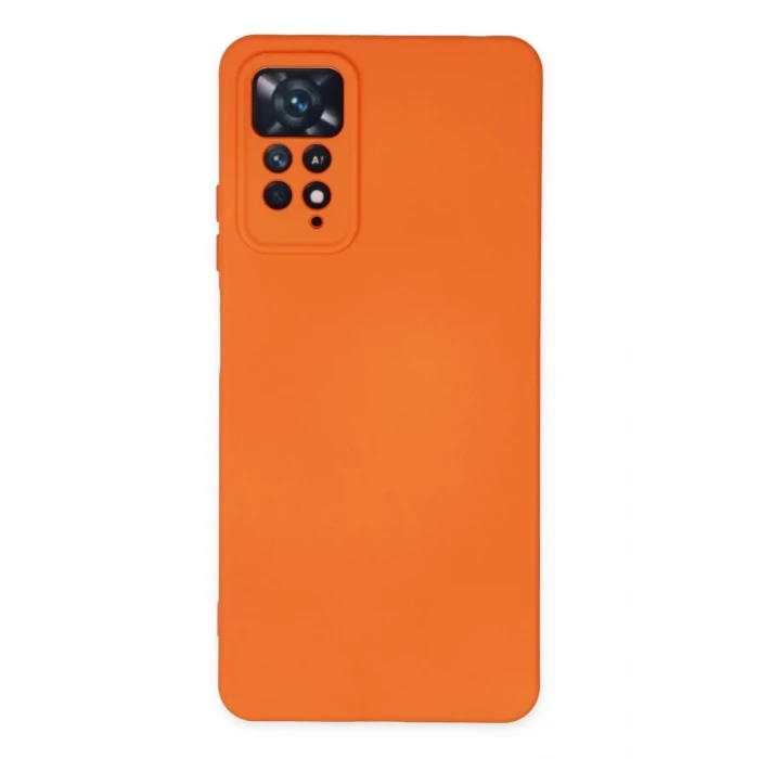 Newface Xiaomi Redmi Note 11 Pro Kılıf Nano içi Kadife Silikon - Turuncu